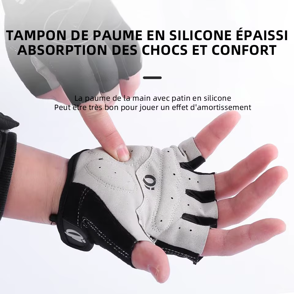 Gants de vélo demi-doigts antidérapants