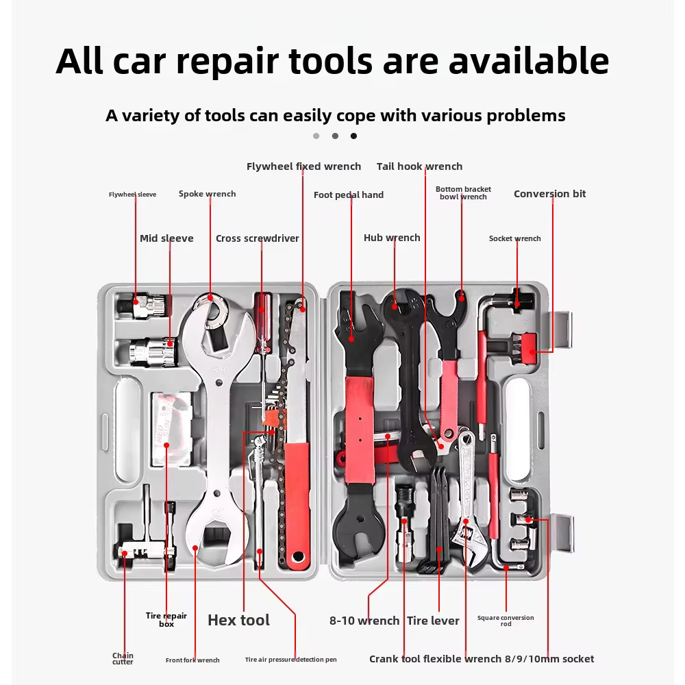 1 ensemble d'outils de vélo pour cycliste
