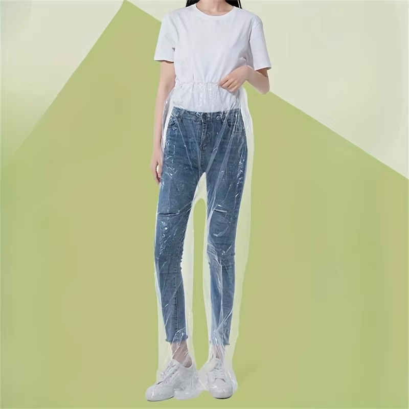 Lot de 5/10 pantalons de pluie jetables portables anti-éclaboussures