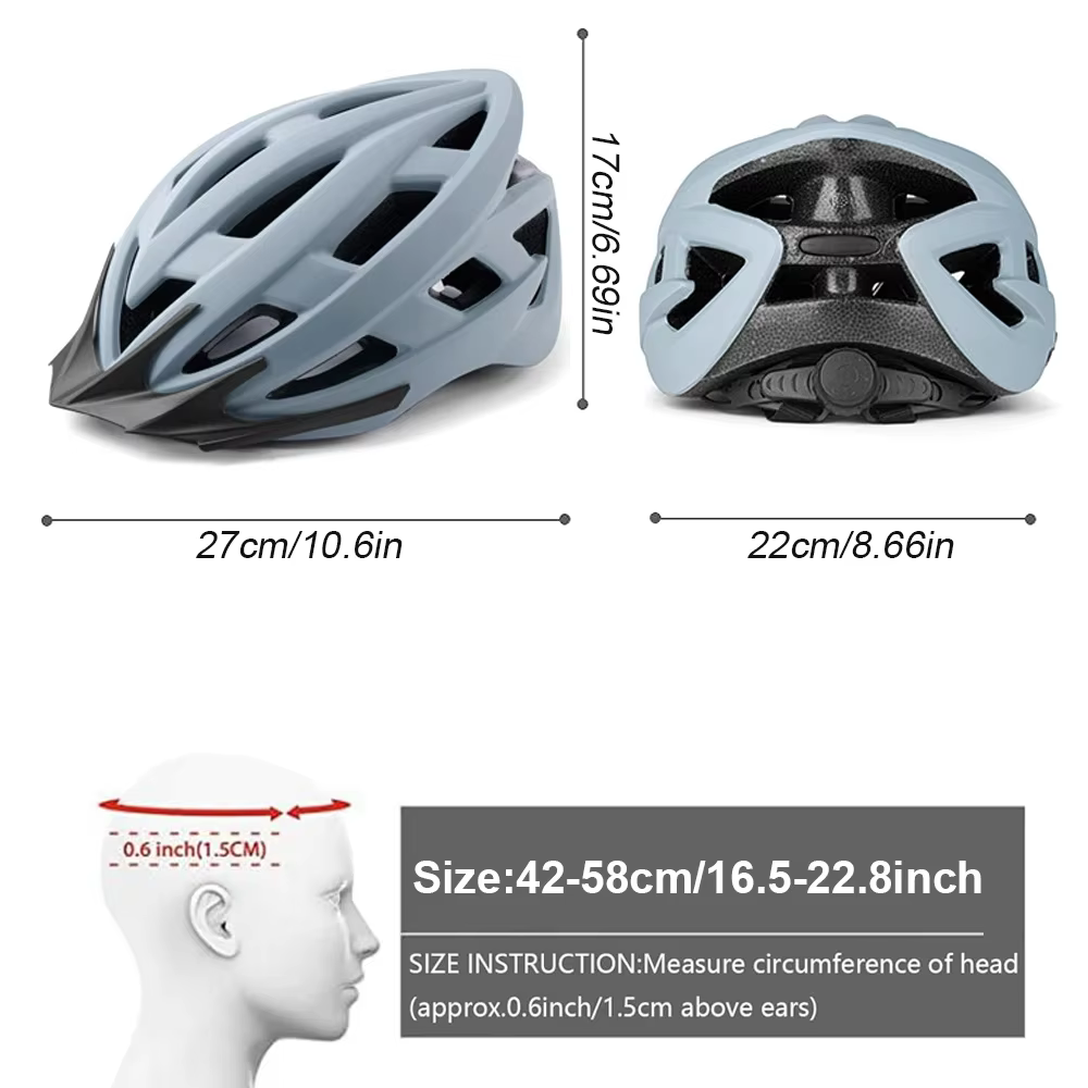 Casque de vélo pour hommes et femmes adultes avec une coupe suggérée 58-62 cm