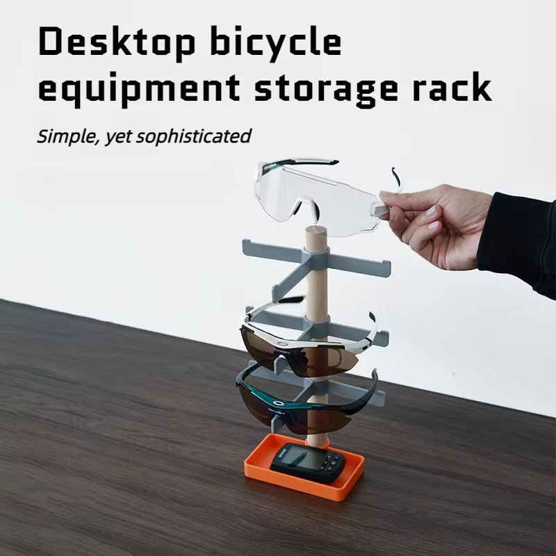 Support de rangement en bois de hêtre massif pour casque de vélo