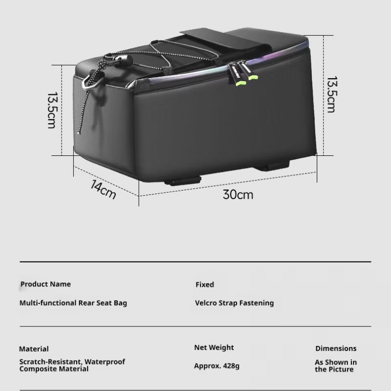 Sac de selle arrière pour vélo