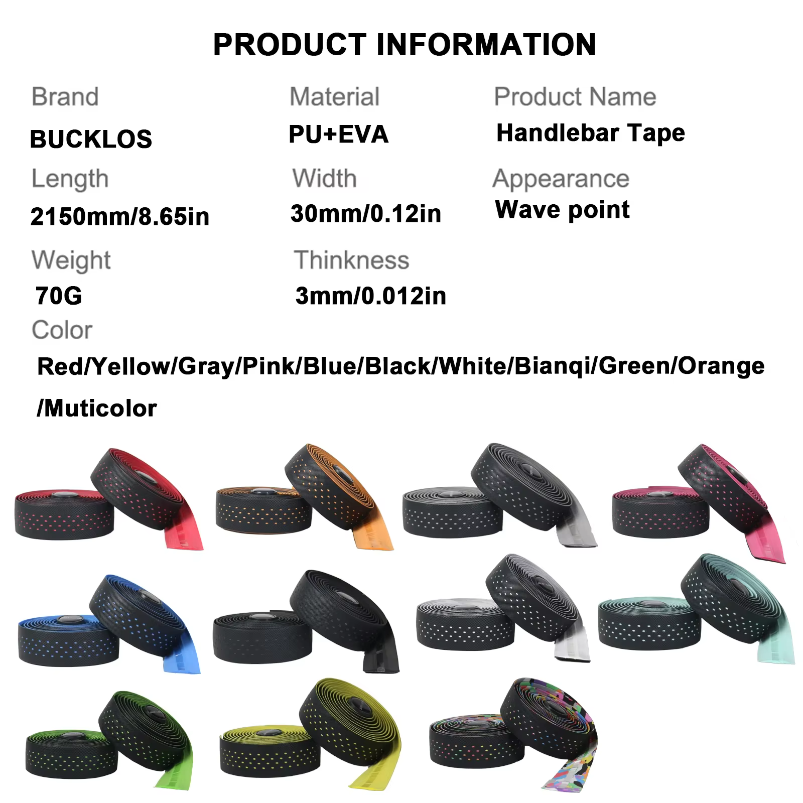 BUCKLOS professionnel gravier vélo guidon bande antichoc confort route