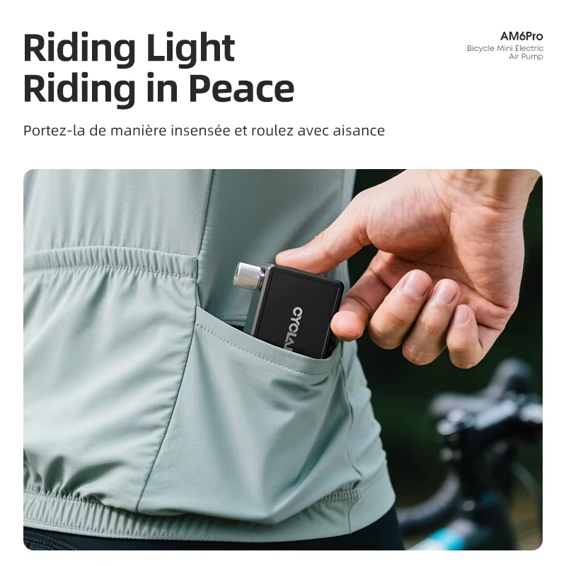 Pompe à Air électrique automatique pour vélo, 130 PSI, gonfleur de pneus Portable pour l'extérieur, affichage de la pression des pneus, FV AV CYCLAMI AM6 Pro