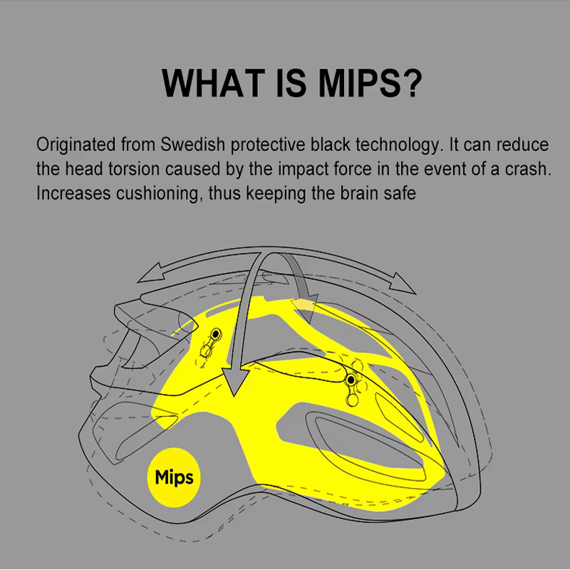MOON Casque de Vélo Adulte avec MIPS - Certifié CE et CPSC - Pour VTT et Route - Doublure Amovible et Ventilation - Léger et Confortable - Matériau Haute Résistance - Bande Réfléchissante pour Nuit