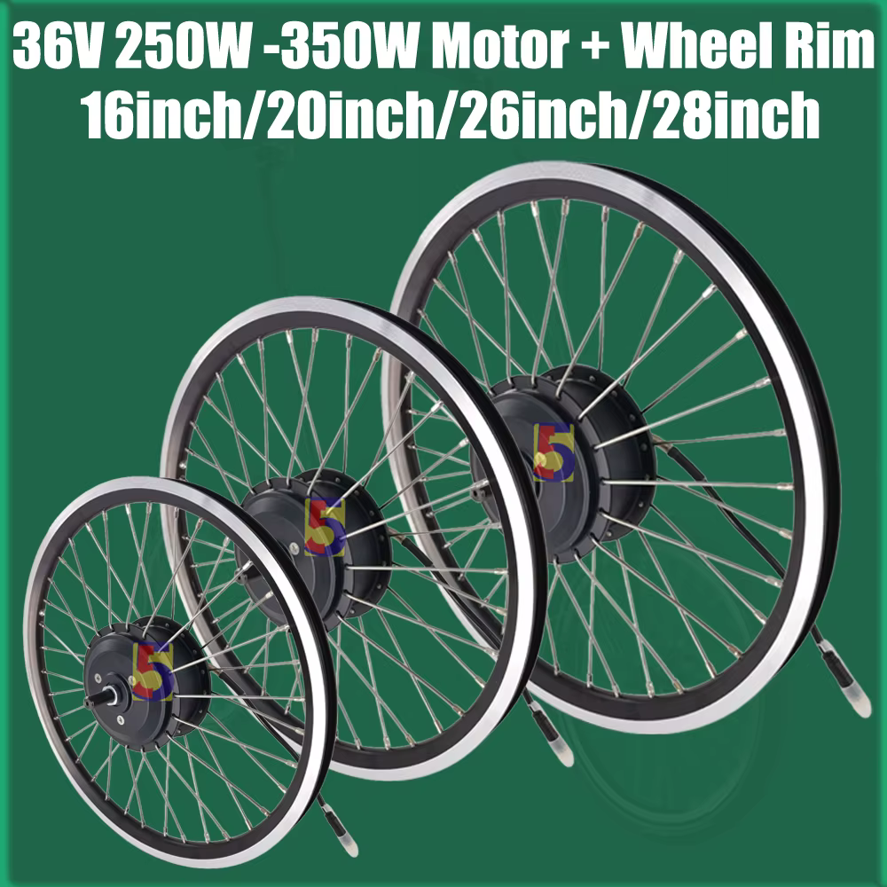Moteur de jante de roue intégré 16 pouces/20 pouces/26 pouces/28 pouces