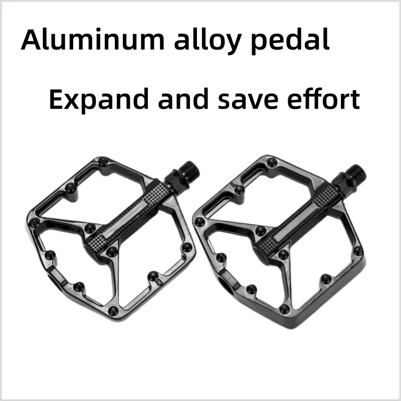 Chemin de pédale de vélo Ultra léger antidérapant en alliage d'aluminium noir adapté aux vélos de montagne BMX