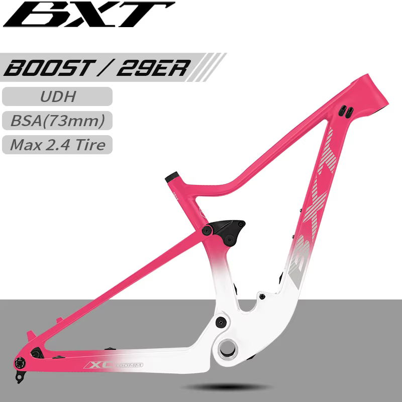 Cadre de vélo tout-suspendu BXT 29er Boost 148*12mm en carbone