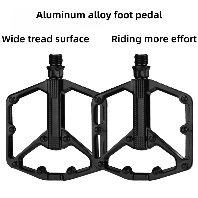 Chemin de pédale de vélo Ultra léger antidérapant en alliage d'aluminium noir adapté aux vélos de montagne BMX