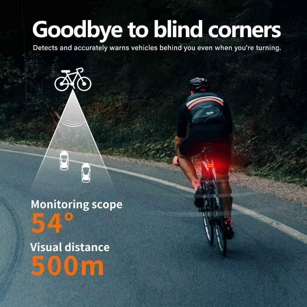 CYCLAMI – feu arrière de vélo Intelligent avec Radar