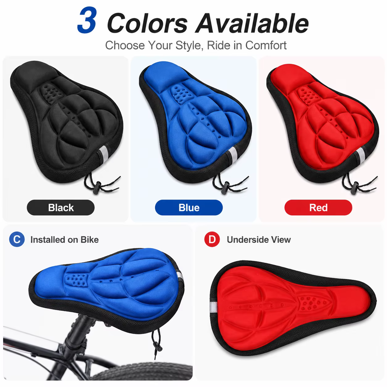PINMOAP – housse de selle de vélo universelle