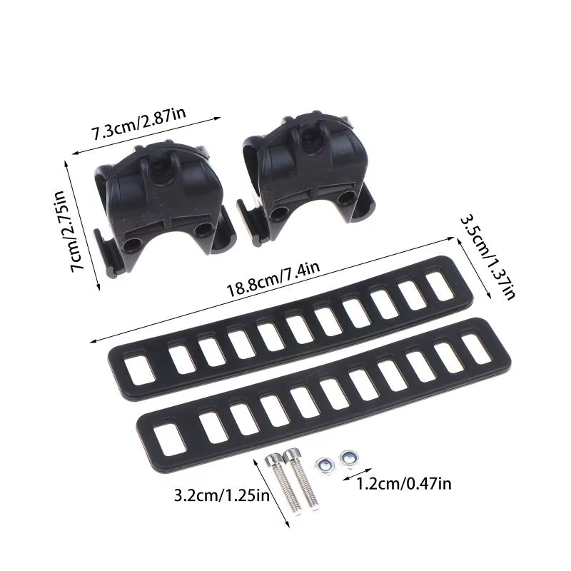 Support de fixation universel pour vélo sur toit de voiture, 2 pièces, antidérapant, robuste, pour les excursions sportives en plein air
