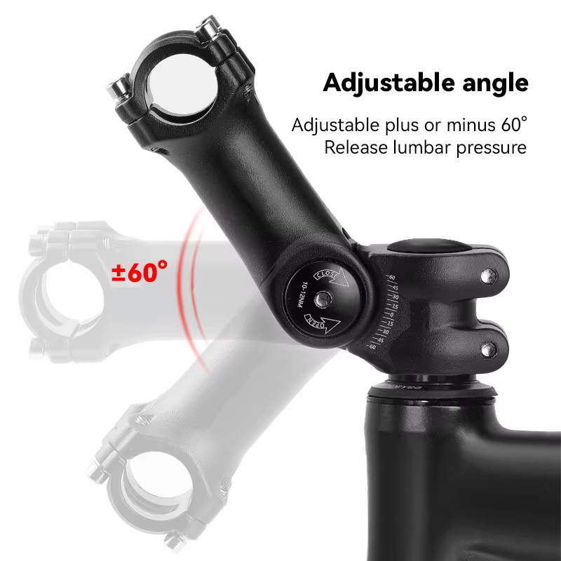 Tige de vélo guidon réglable en alliage d'aluminium 31.8mm rehausseur de hauteur 85 120mm pour VTT