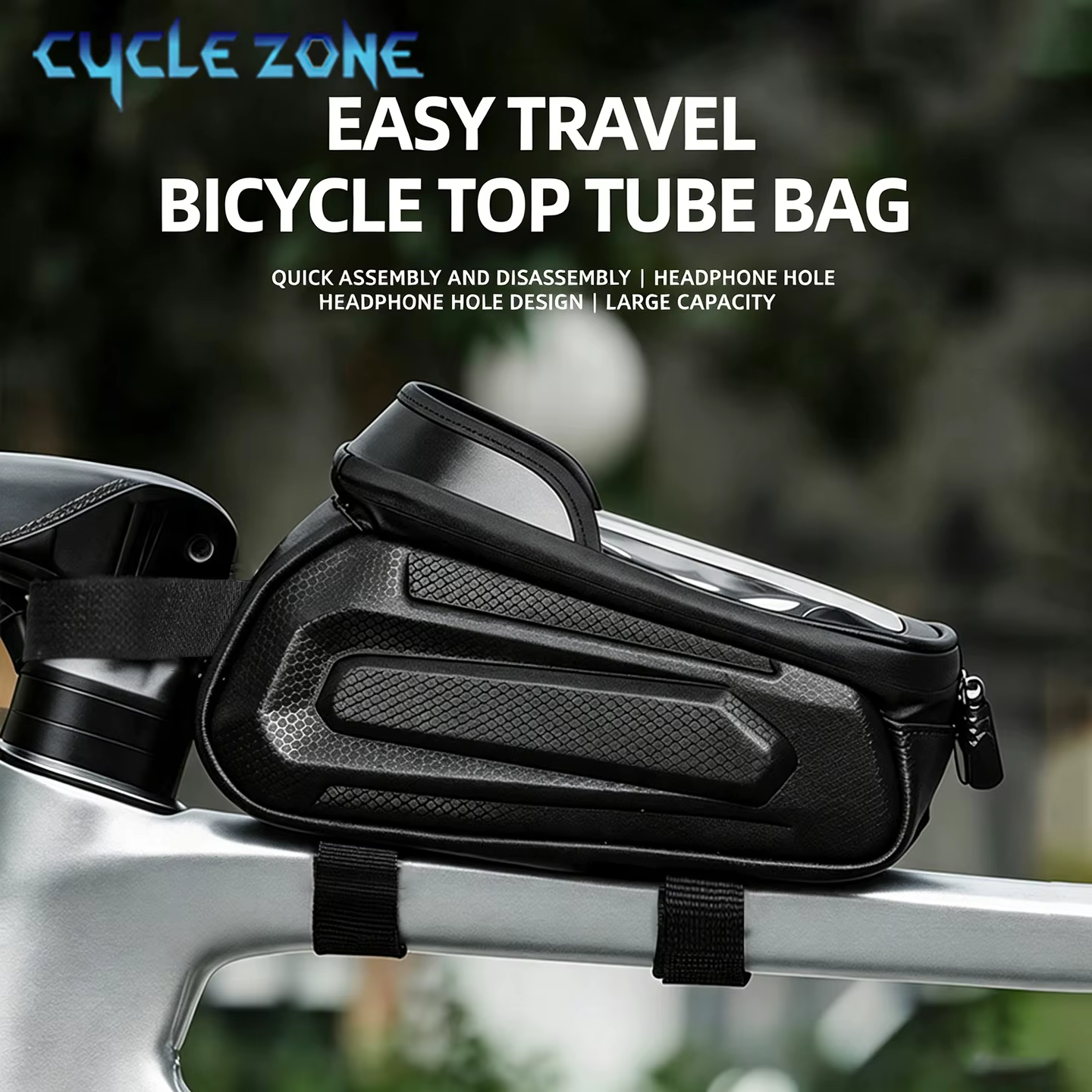 Sacoche de cadre de vélo pour tube supérieur
