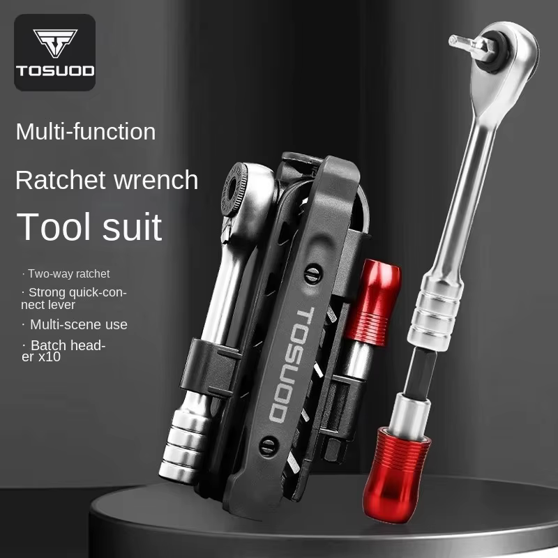 Outil de réparation de vélo multifonctionnel TOSUOD pour VTT et route