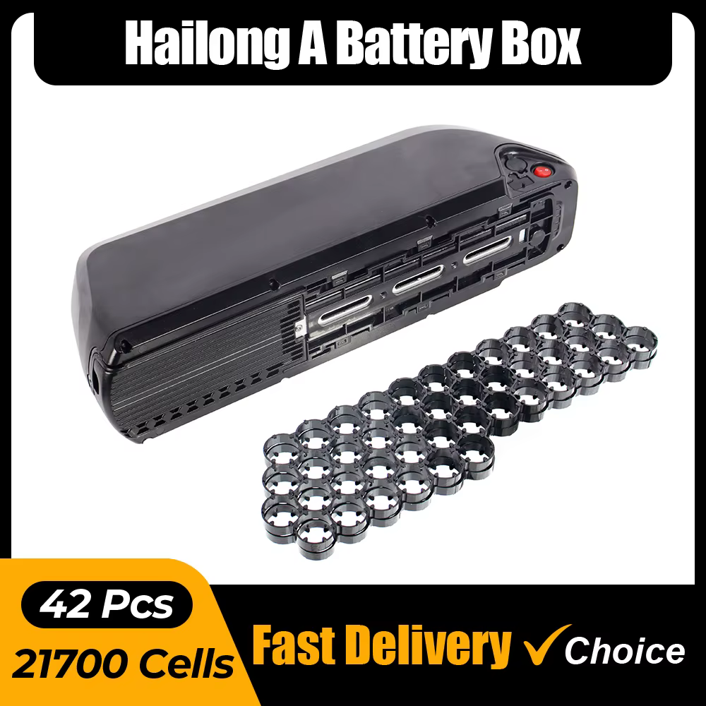 HaiLong A Ebike batterie boîte 42 pièces cellules vélo électrique vers le bas Tube boîtier avec Base de support 10S4P