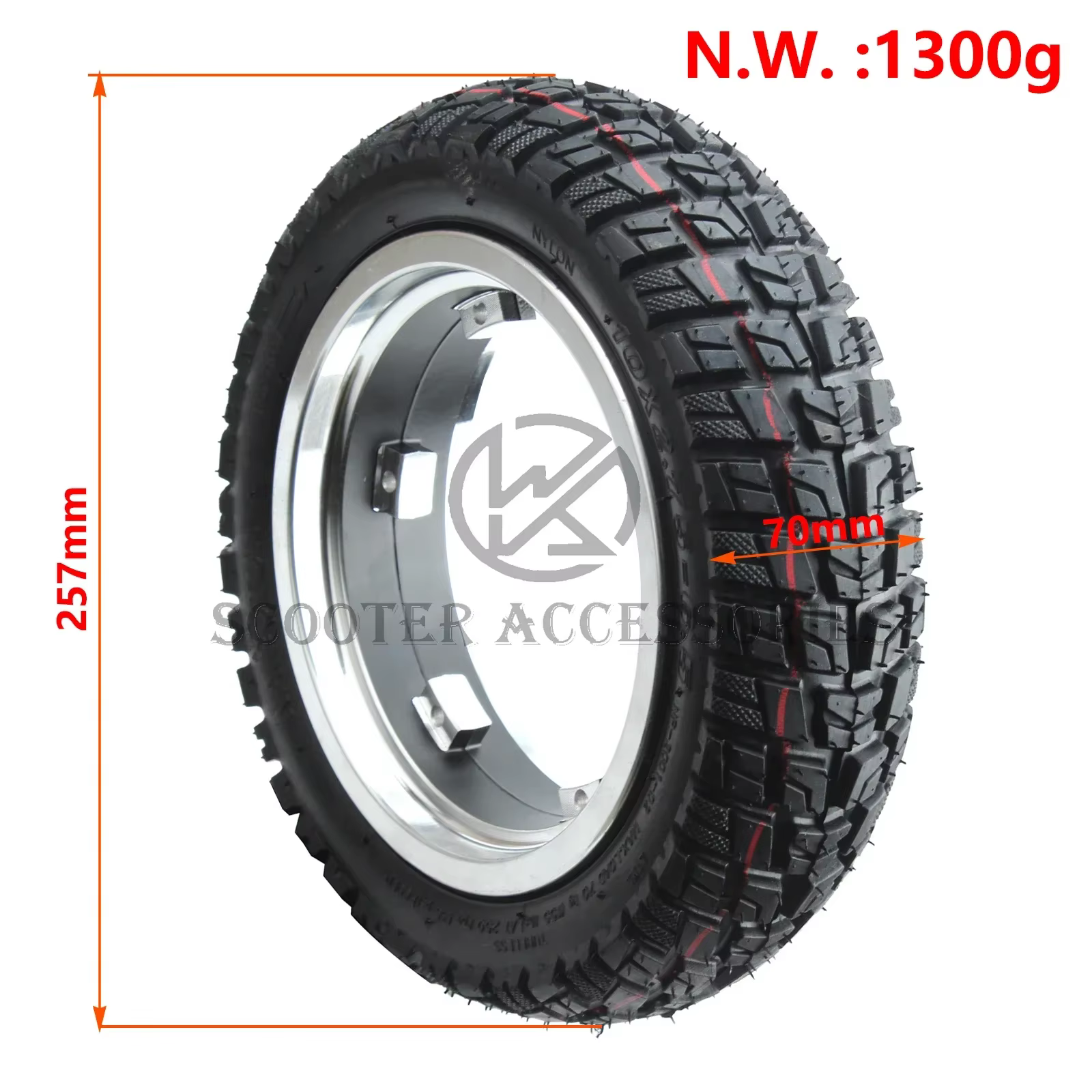 Pneu sous vide tout-terrain 10*2.75-6.5 pour scooters électriques Speedway 5 Dualtron 3