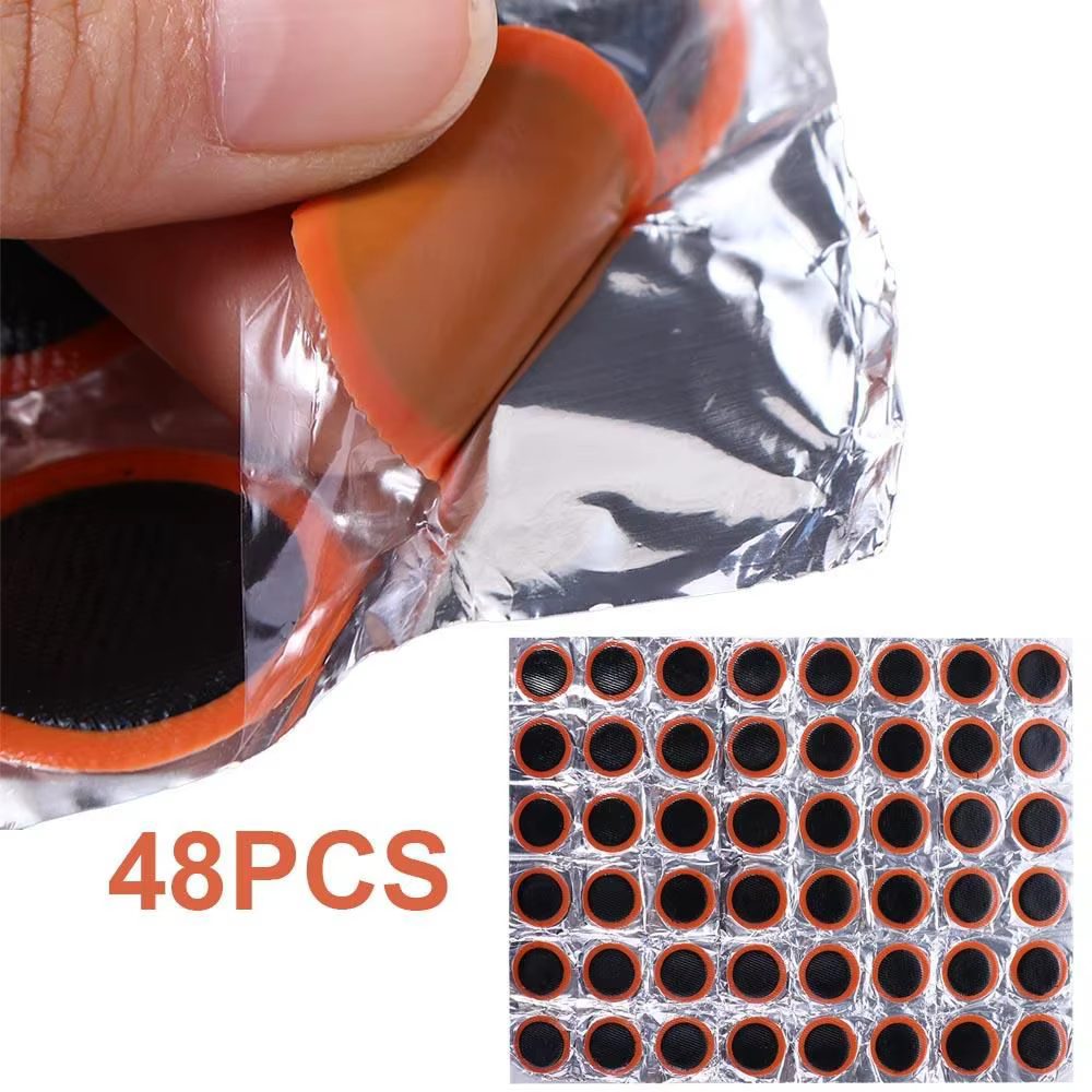 Kit de patchs de vélo professionnels 48 pièces-ensemble de réparation de pneus vulcanisants pour chambres à air