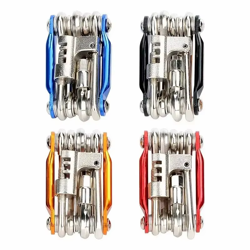 Kit d'outils de réparation de vélo multifonctionnel Portable 11 en 1