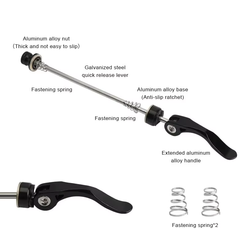 RIDERACE moyeu de vélo QR levier de brochettes à dégagement rapide en alliage d'aluminium avant 100mm arrière 135mm