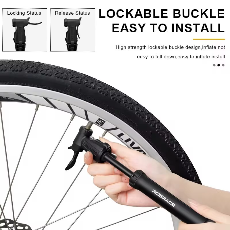 Pompe à vélo montagne vtt vélo de route gonfleur de pneu Schrader Presta Valve Portable 2 voies pompage pompe à Air manuelle