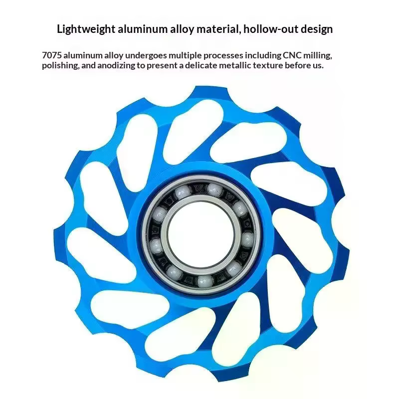 Roue de guidage de dérailleur arrière de vélo 11T 13T en alliage d'aluminium