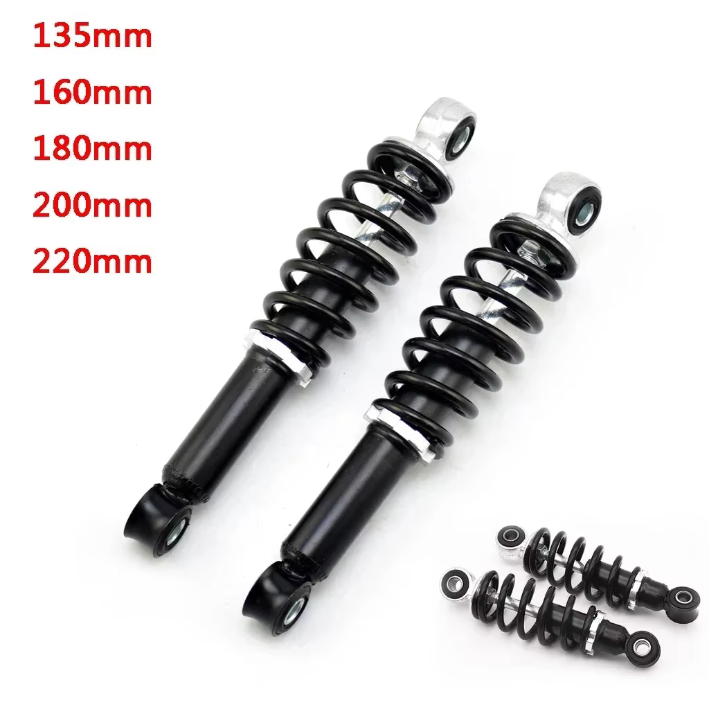 1 paire 220mm/200mm/180mm/160mm ressort arrière amortisseur Suspension pour e-bike électrique Harley Scooter vélo