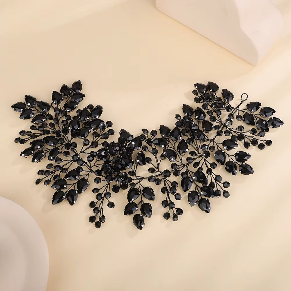 Accessoires pour cheveux de mariée, diadème rouge, coiffures de noël, strass, bijoux de tête de mariage pour femmes, robes de cheveux pour événements spéciaux