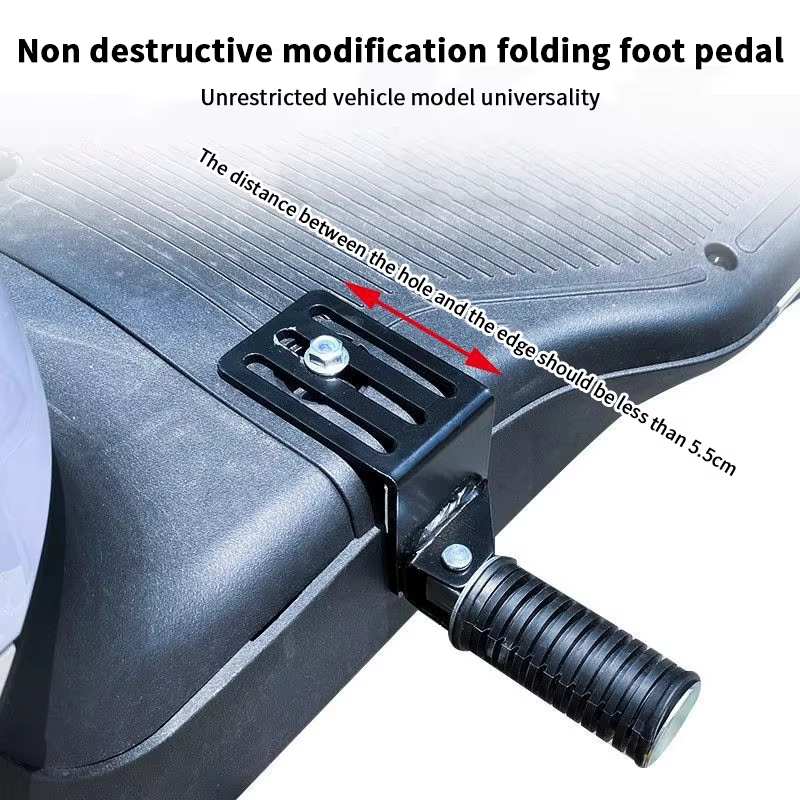 Repose-pieds avant de véhicule électrique de qualité : paire de pédales pliantes en métal