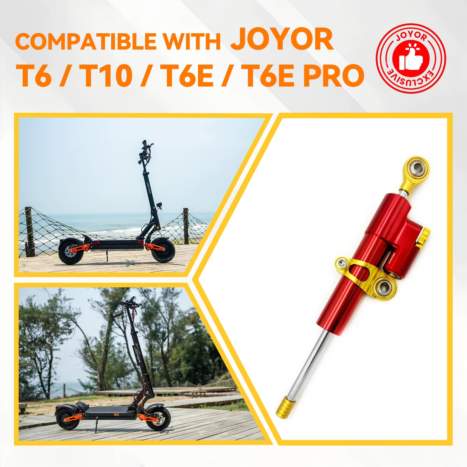 Amortisseur de direction pour trottinette électrique JOYOR T6 T10 Série T