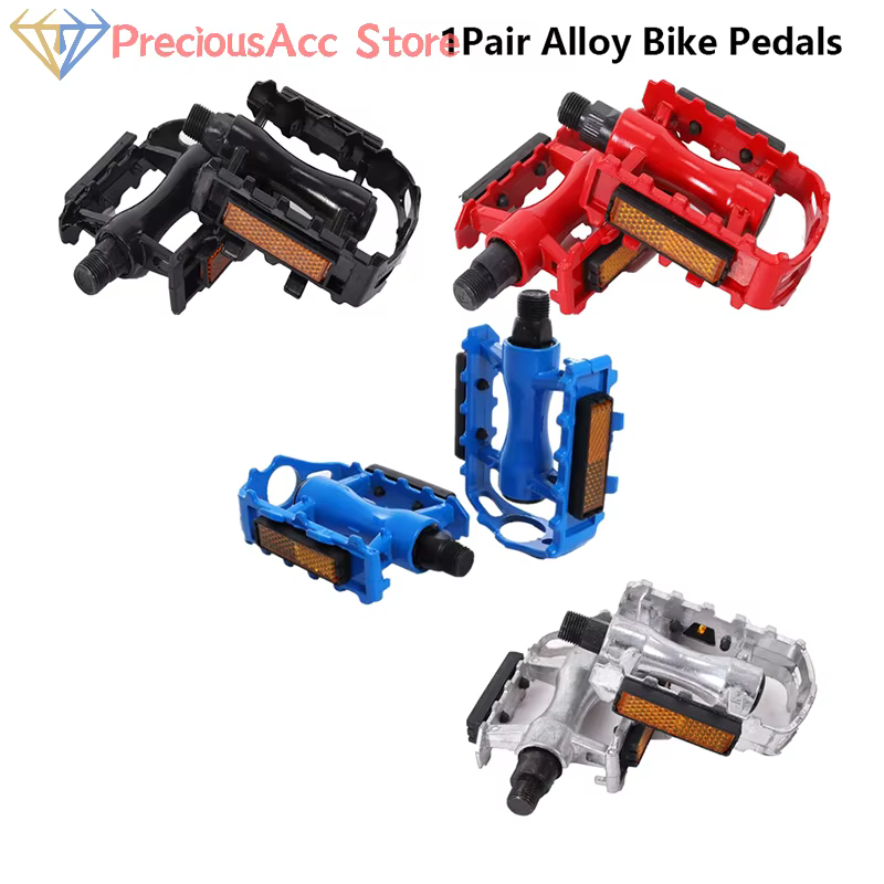 1 paire de pédales de vélo plate-forme en alliage repose-pieds plat palette de montagne roulements tenir poignée de