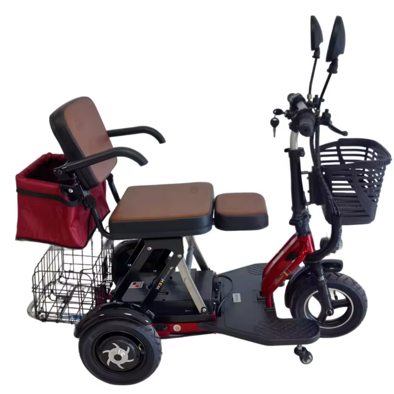 Trottinette de mobilité pliable à 3 roues amovible pour 2 personnes