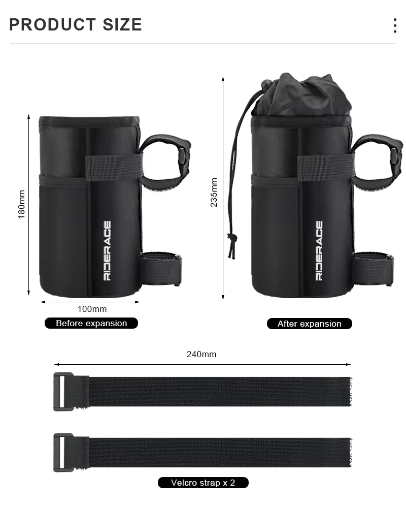 Sacoche multifonction portable pour guidon de vélo