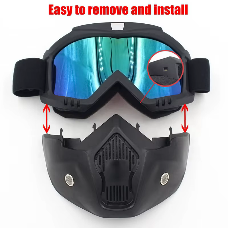 Casque de vélo intégral avec masque anti-buée