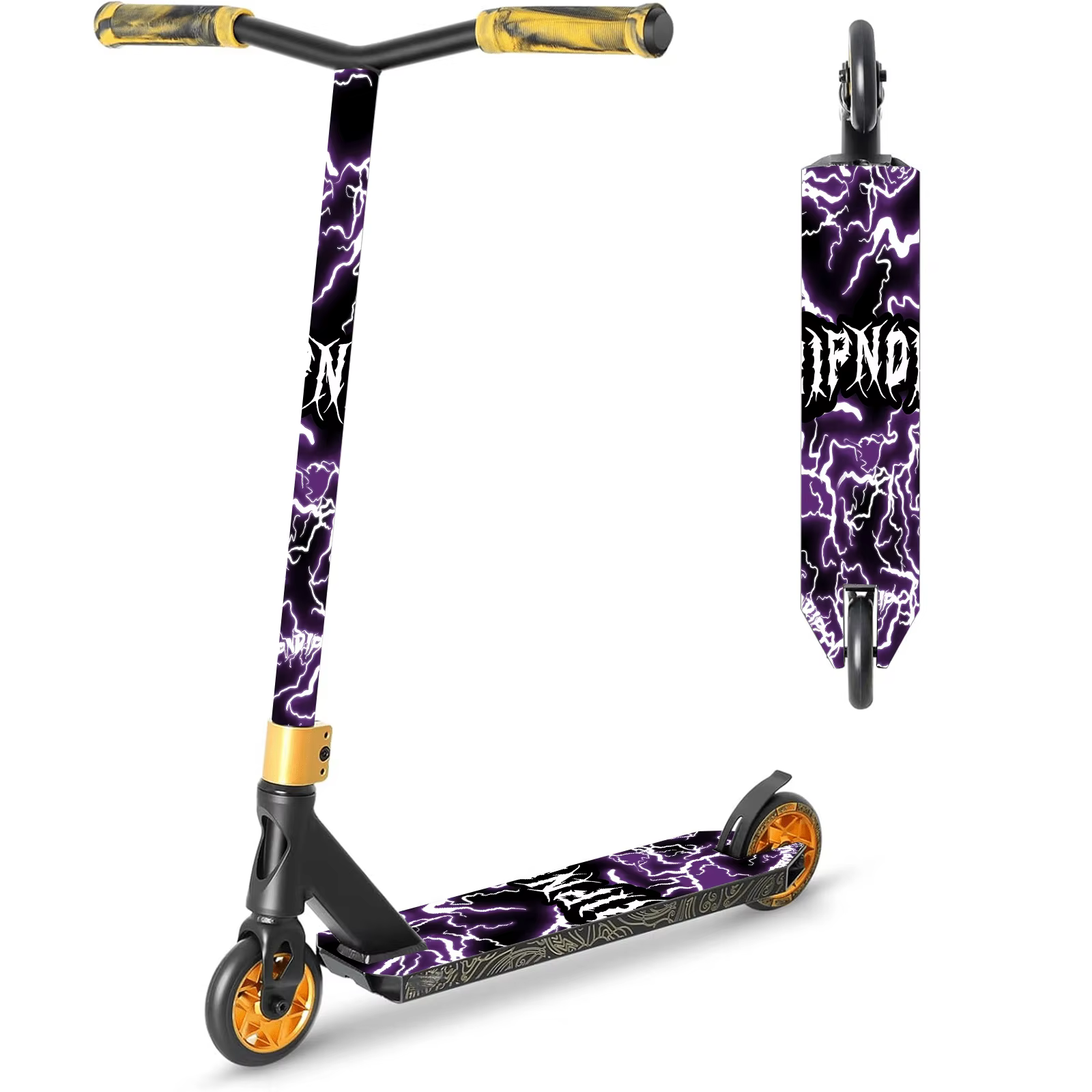 1 autocollant violet cool pour trottinette électrique