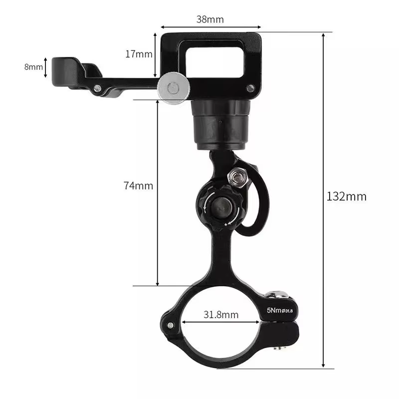 GUB PLUS 15 Support de téléphone portable pour vélo Support de montage fixe moto vélo électrique Support de guidon rotatif à 360 degrés