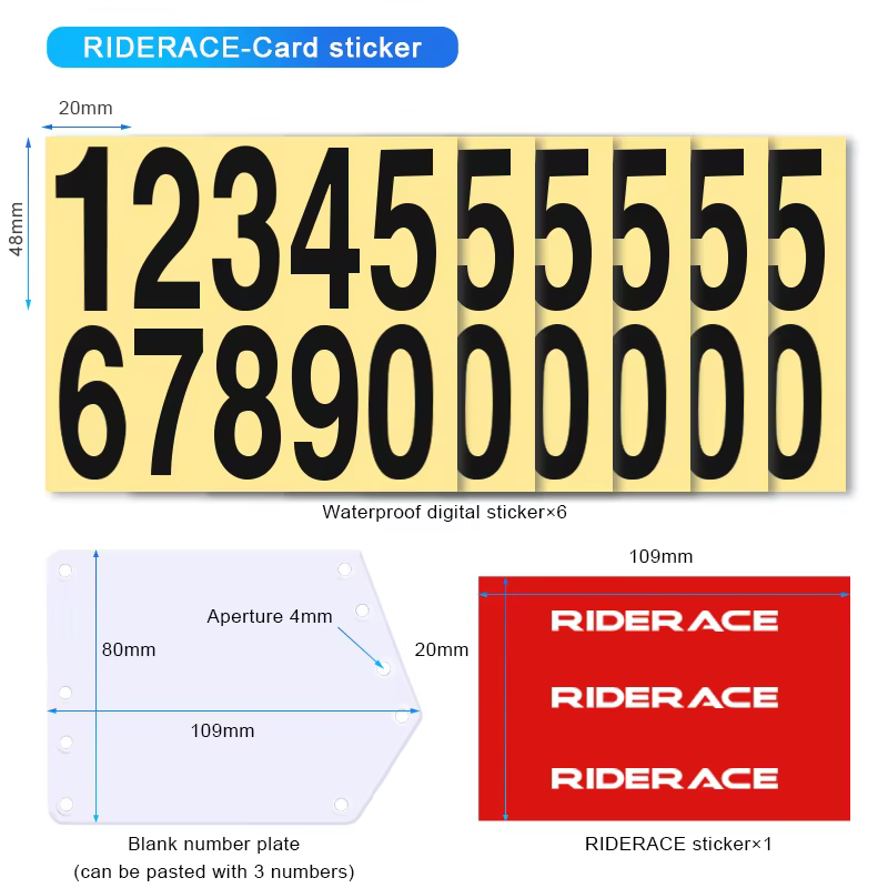 Support de plaque d'immatriculation de course de Triathlon de vélo