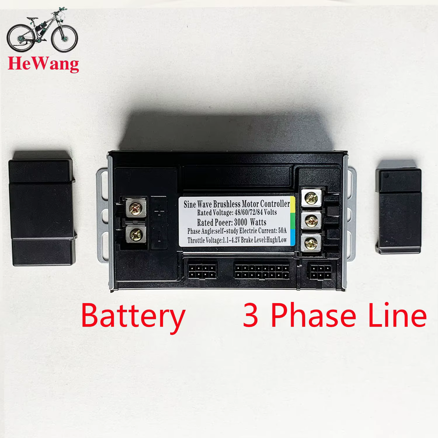 Contrôleur à Onde Sinusoïdale 3 Modes 48V 52V 60V 72V 2000W 2500W 3000W pour Moteur Brushless de Vélo Électrique