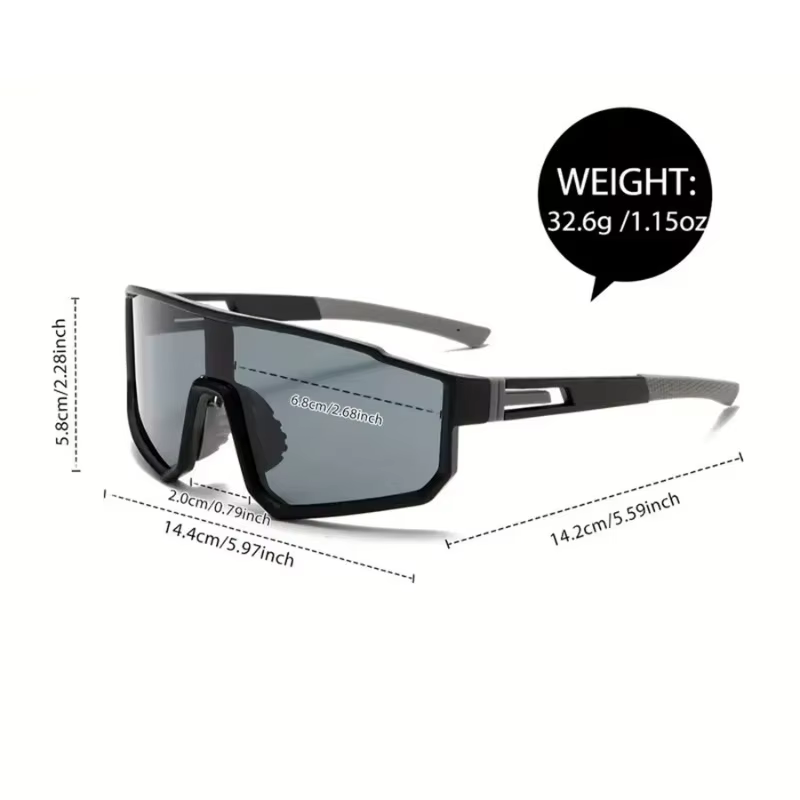 Lunettes de cyclisme surdimensionnées pour hommes
