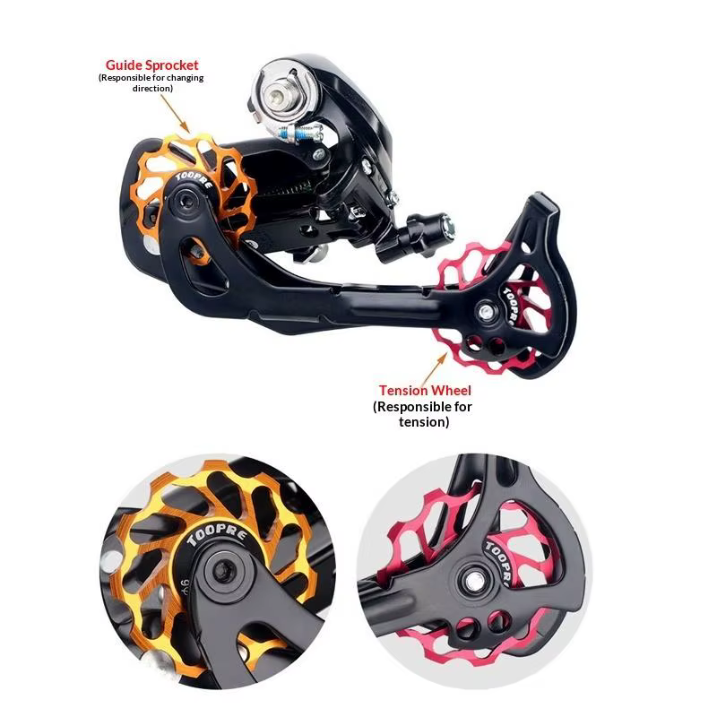 Roue de guidage de dérailleur arrière de vélo 11T 13T en alliage d'aluminium