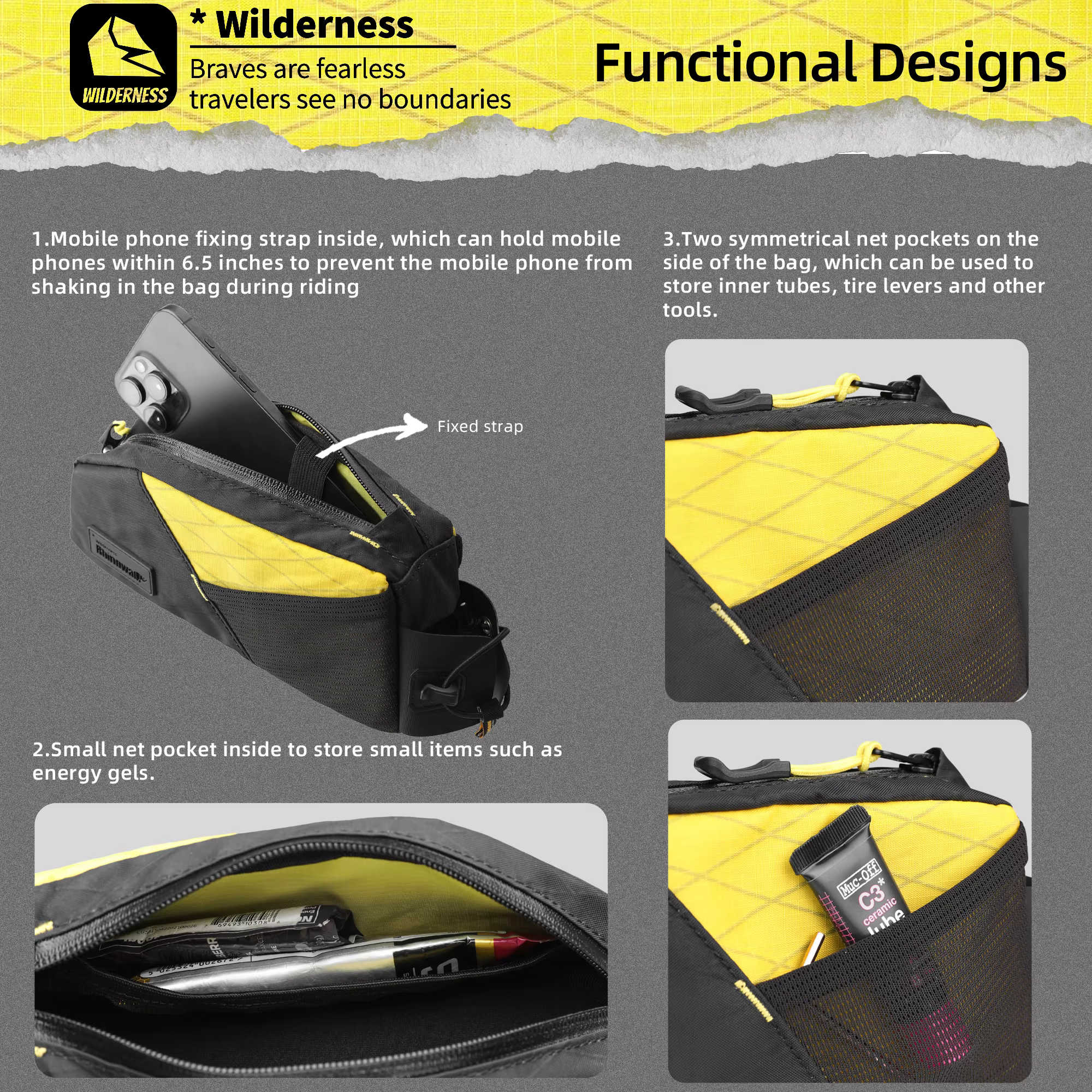 Bal inowalk-Sac de tube supérieur de vélo