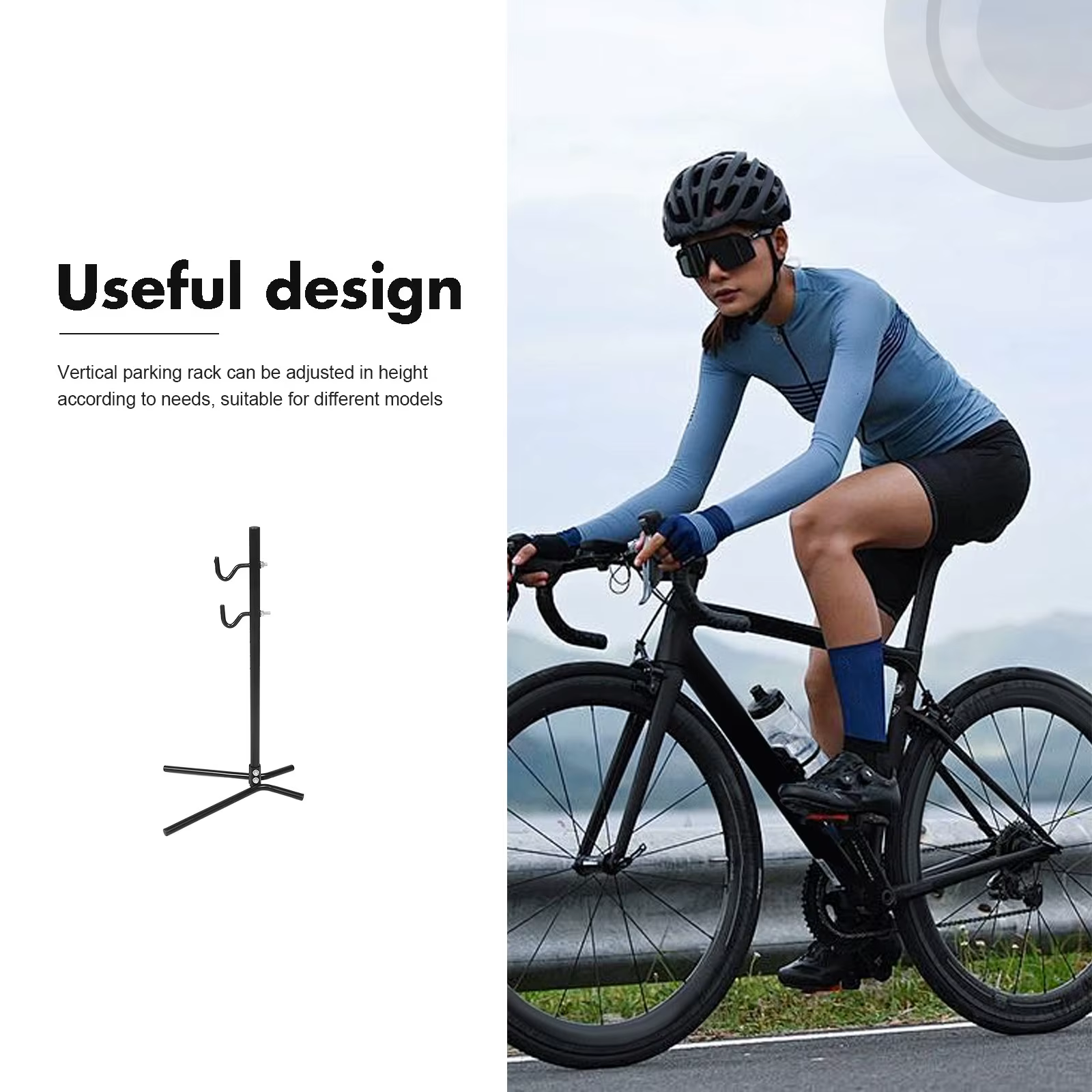 Support de réparation de vélo autoportant pliable, hauteur réglable, pour l'entretien et le rangement des vélos de route, VTT et vélos électriques, portable