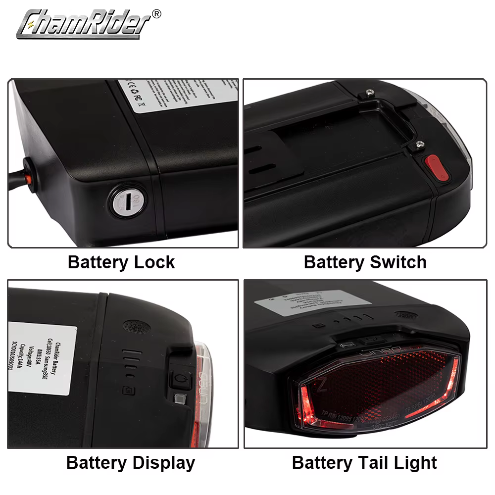 ChamRider-Boîtier de batterie arrière T1 Radiance 1 PLUS pour vélo électrique