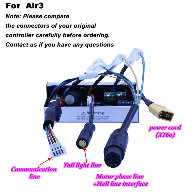 Kit de contrôleur pour trottinette électrique Pure Advance/Air3/Air4 de 10 pouces - Moteur auto-apprenant
