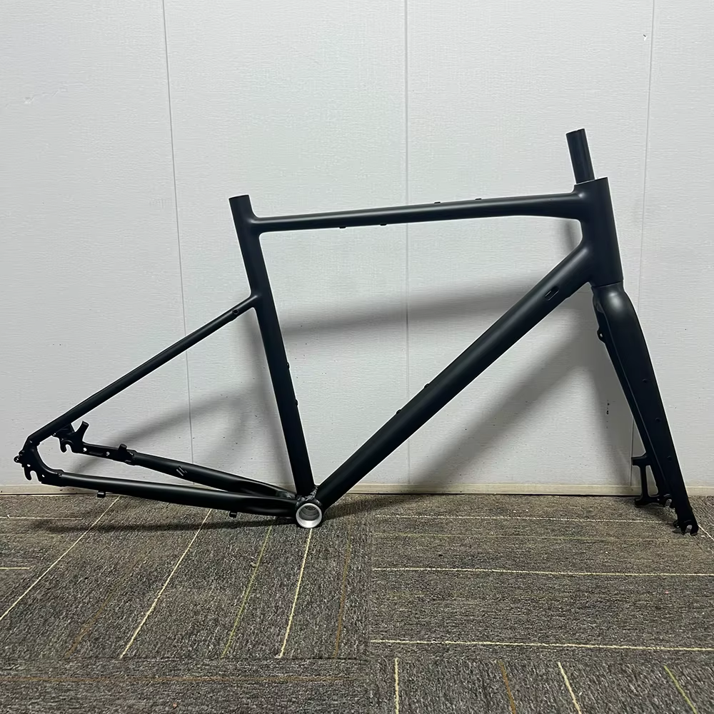 Cadre de vélo de gravier B.B 44x68mm O.L.D Avant 100mm/Arrière 135mm Frein à disque en alliage d'aluminium