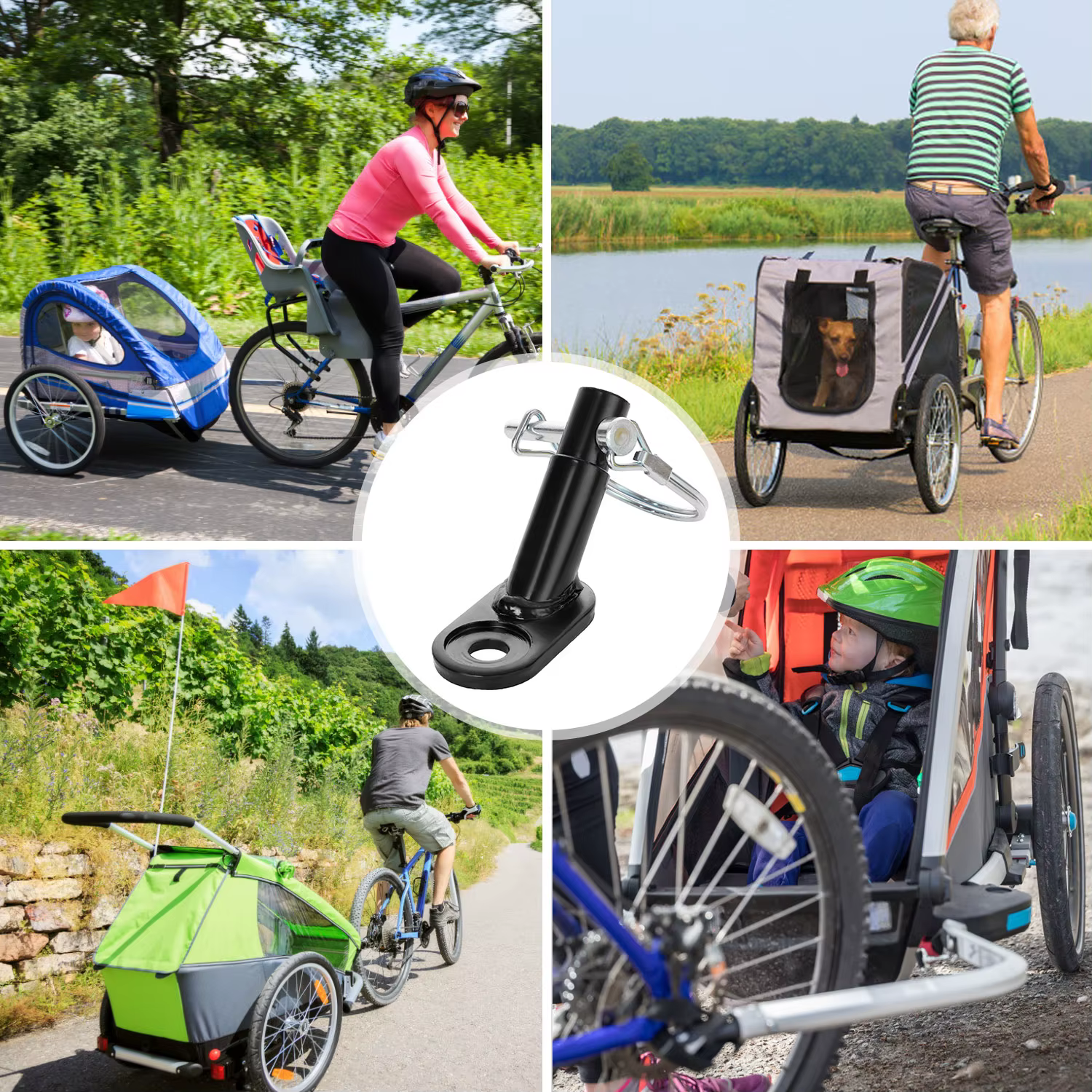 Connecteur d'attelage de remorque de vélo pour bébé