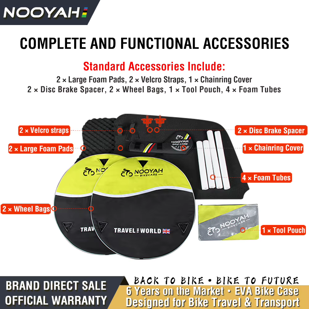 NOOYAH Étui de Voyage pour Vélo EVA Sac