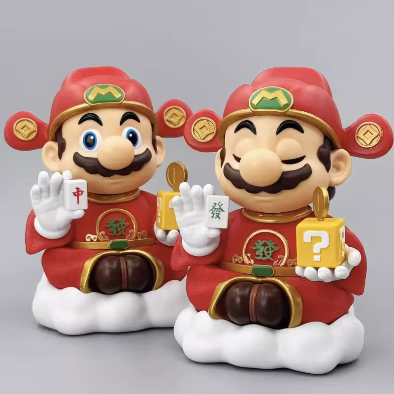 Figurine d'action Super Mario God of Wealth, modèle de jeu, jouet manga, 14 cm, ornements, figurines périphériques, cadeau anime pour enfants