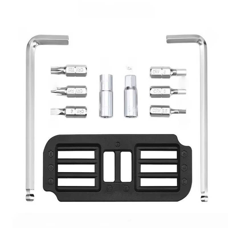 Kit d'outils de réparation de vélo 10-en-1 avec clé hexagonale