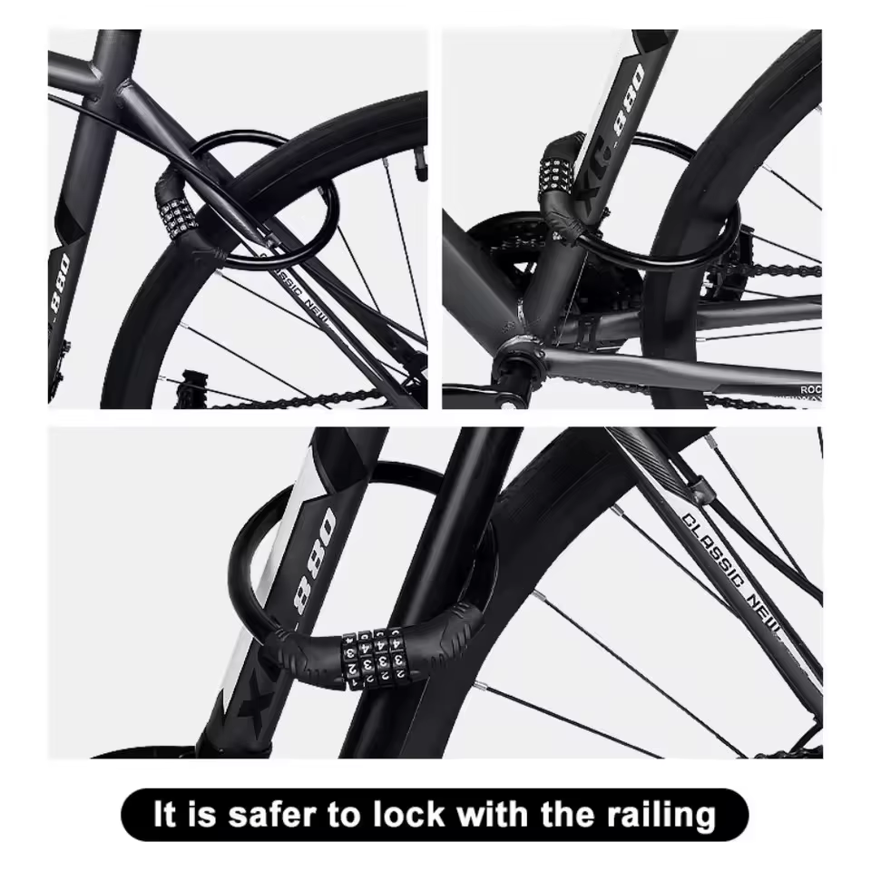 40-90CM serrure de vélo moto Portable sécurité Code à 4 chiffres